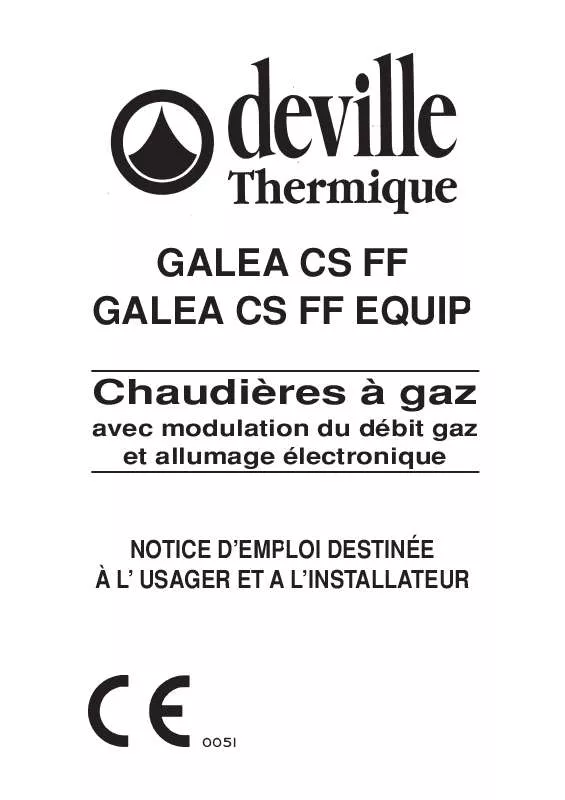 Mode d'emploi DEVILLE GALEA CS FF