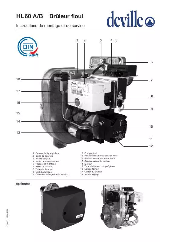 Mode d'emploi DEVILLE HL 60 B