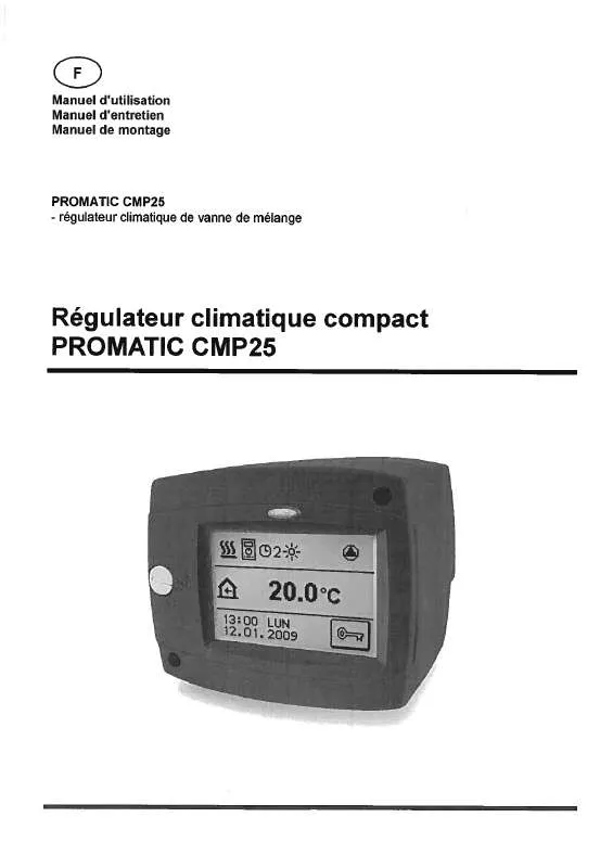 Mode d'emploi DEVILLE PROMATIC CMP25