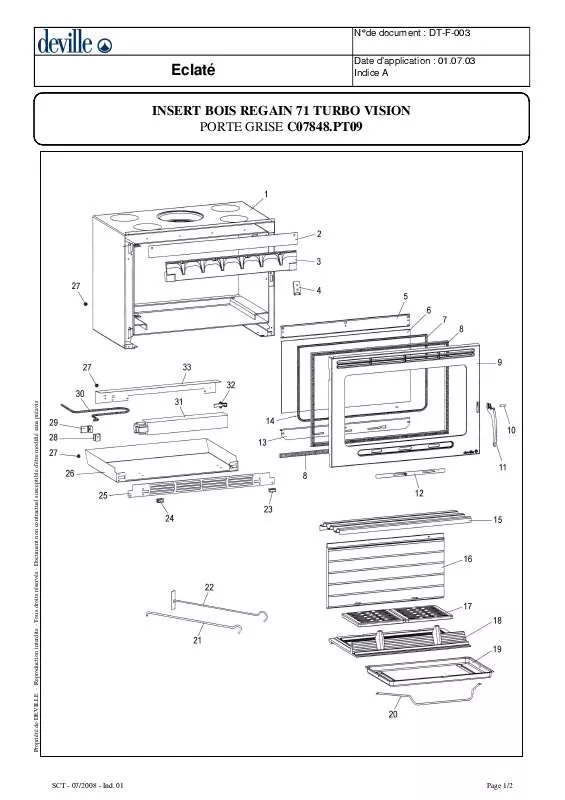 Mode d'emploi DEVILLE REGAIN 71 TURBO VISION