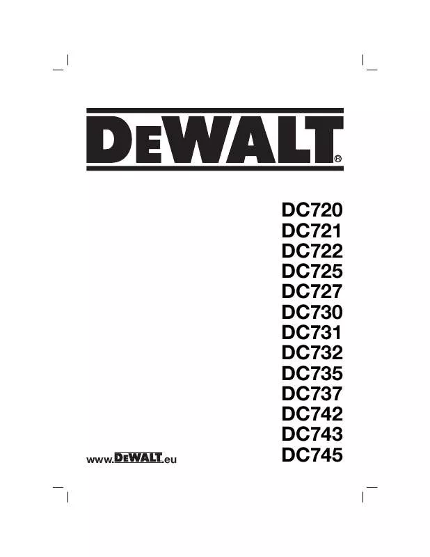 Mode d'emploi DEWALT DC727KA