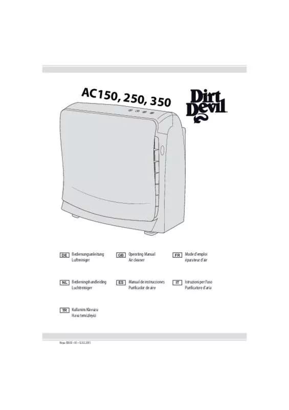 Mode d'emploi DIRT DEVIL AC 250