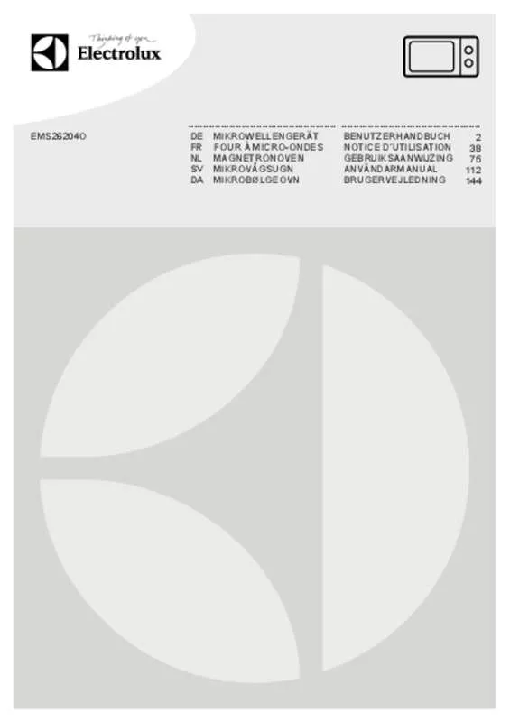 Mode d'emploi ELECTROLUX AMS26205X