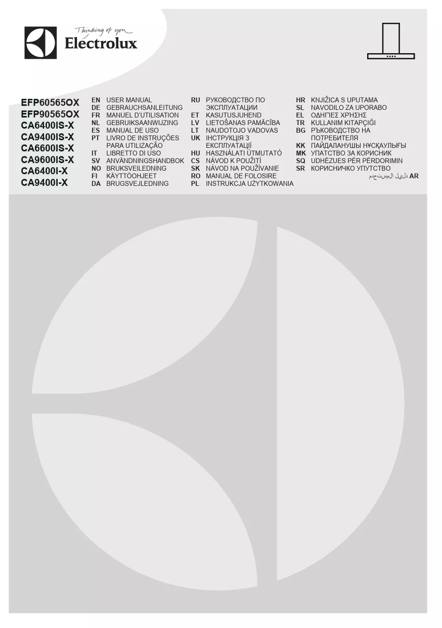 Mode d'emploi ELECTROLUX CA6600IS-X