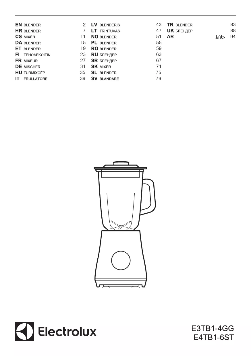 Mode d'emploi ELECTROLUX E4TB1-6ST