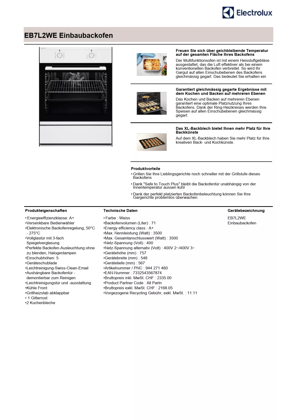 Mode d'emploi ELECTROLUX EB7L2WE