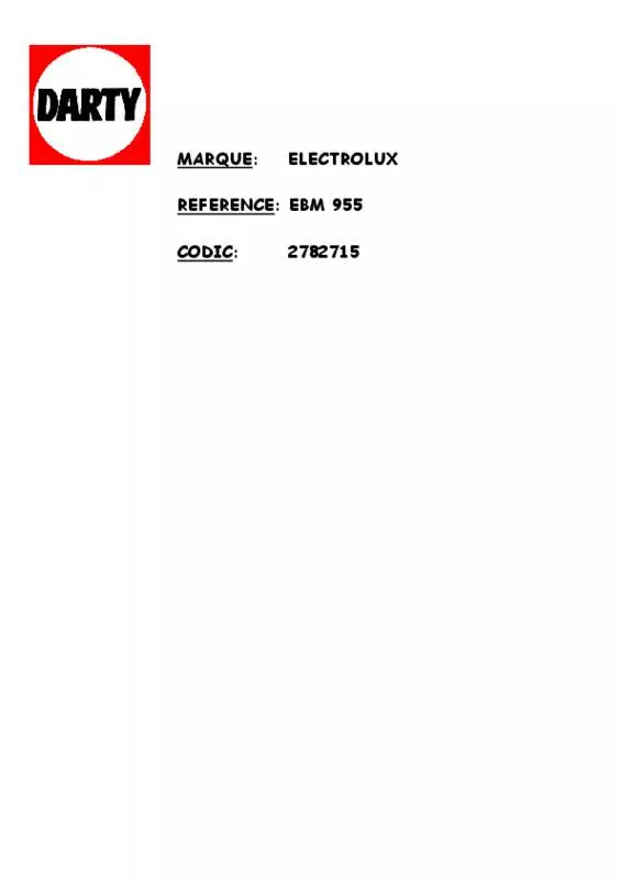 Mode d'emploi ELECTROLUX EBM 955