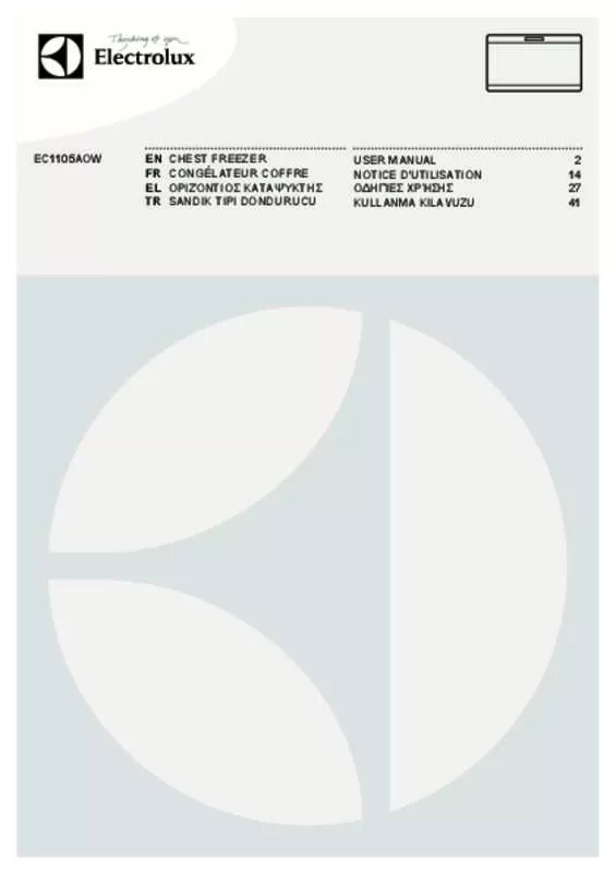 Mode d'emploi ELECTROLUX EC1105AOW1