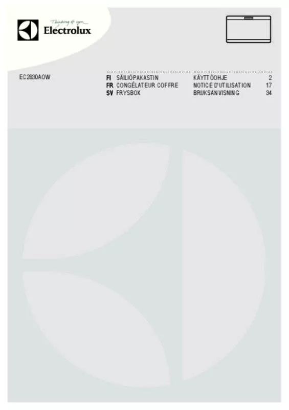 Mode d'emploi ELECTROLUX EC2830AOW