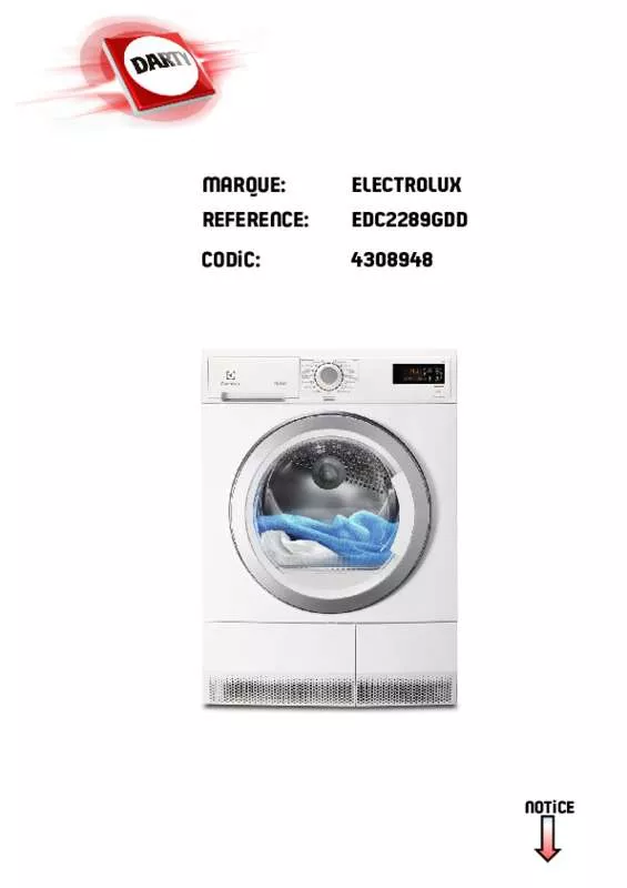 Mode d'emploi ELECTROLUX EDC2289GDD