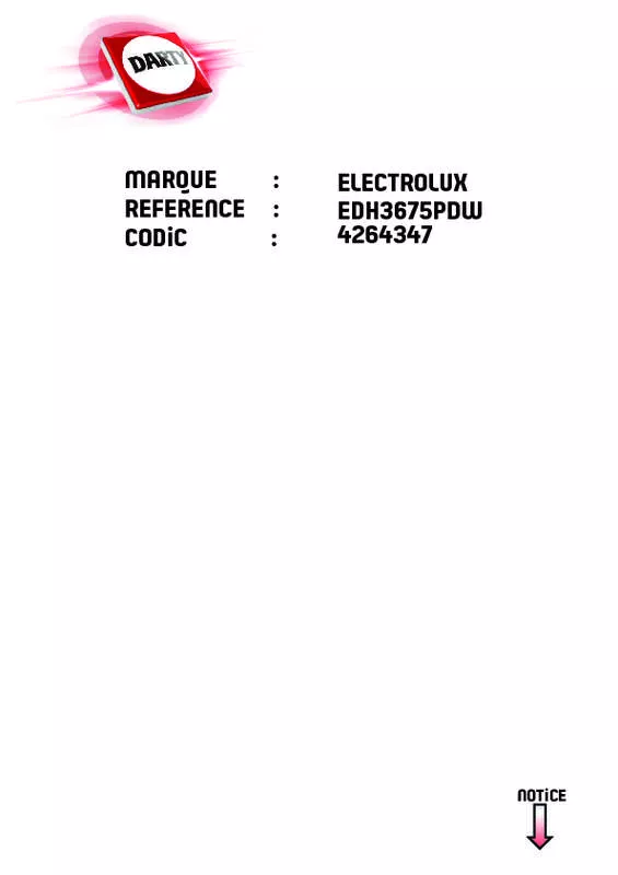 Mode d'emploi ELECTROLUX EDH3675PDW