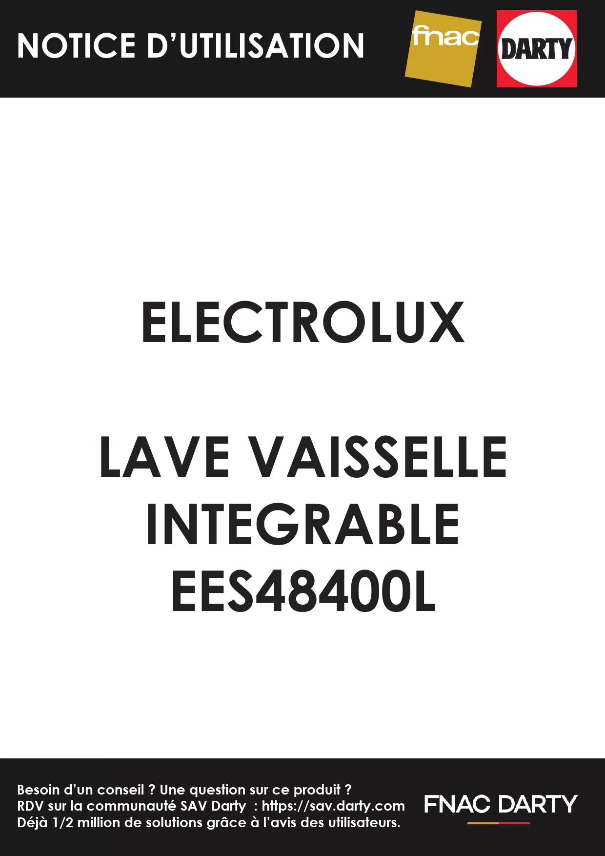 Mode d'emploi ELECTROLUX EES48400L