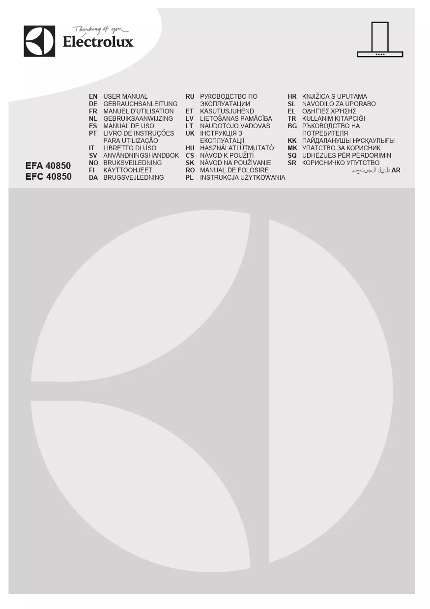 Mode d'emploi ELECTROLUX EFC40850X