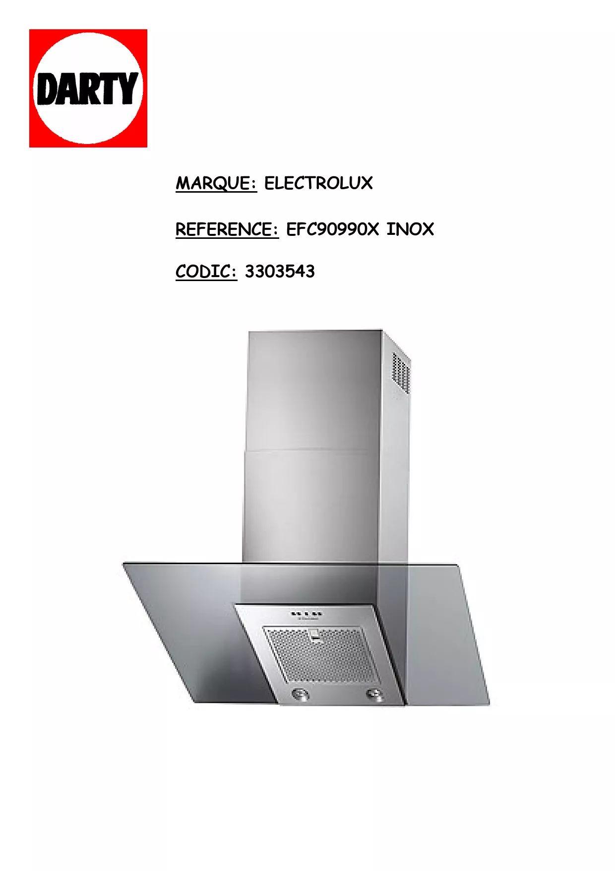 Mode d'emploi ELECTROLUX EFC90990X