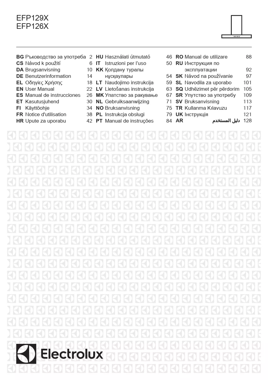 Mode d'emploi ELECTROLUX EFP126X