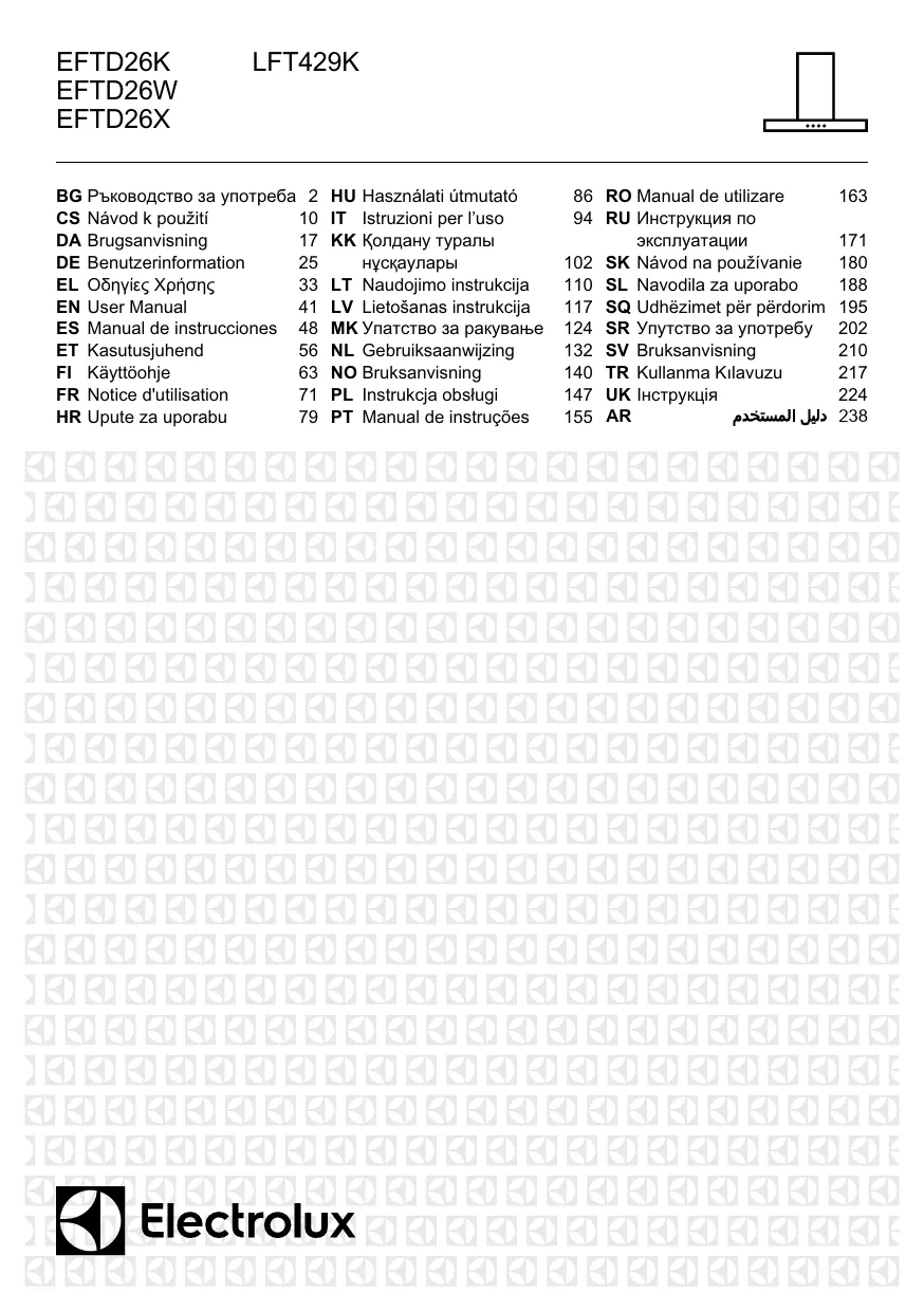 Mode d'emploi ELECTROLUX EFTD26K