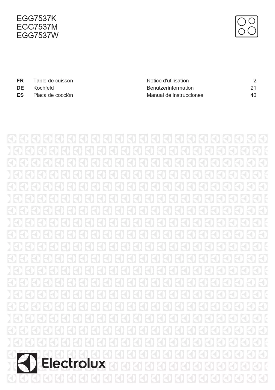 Mode d'emploi ELECTROLUX EGG7537M