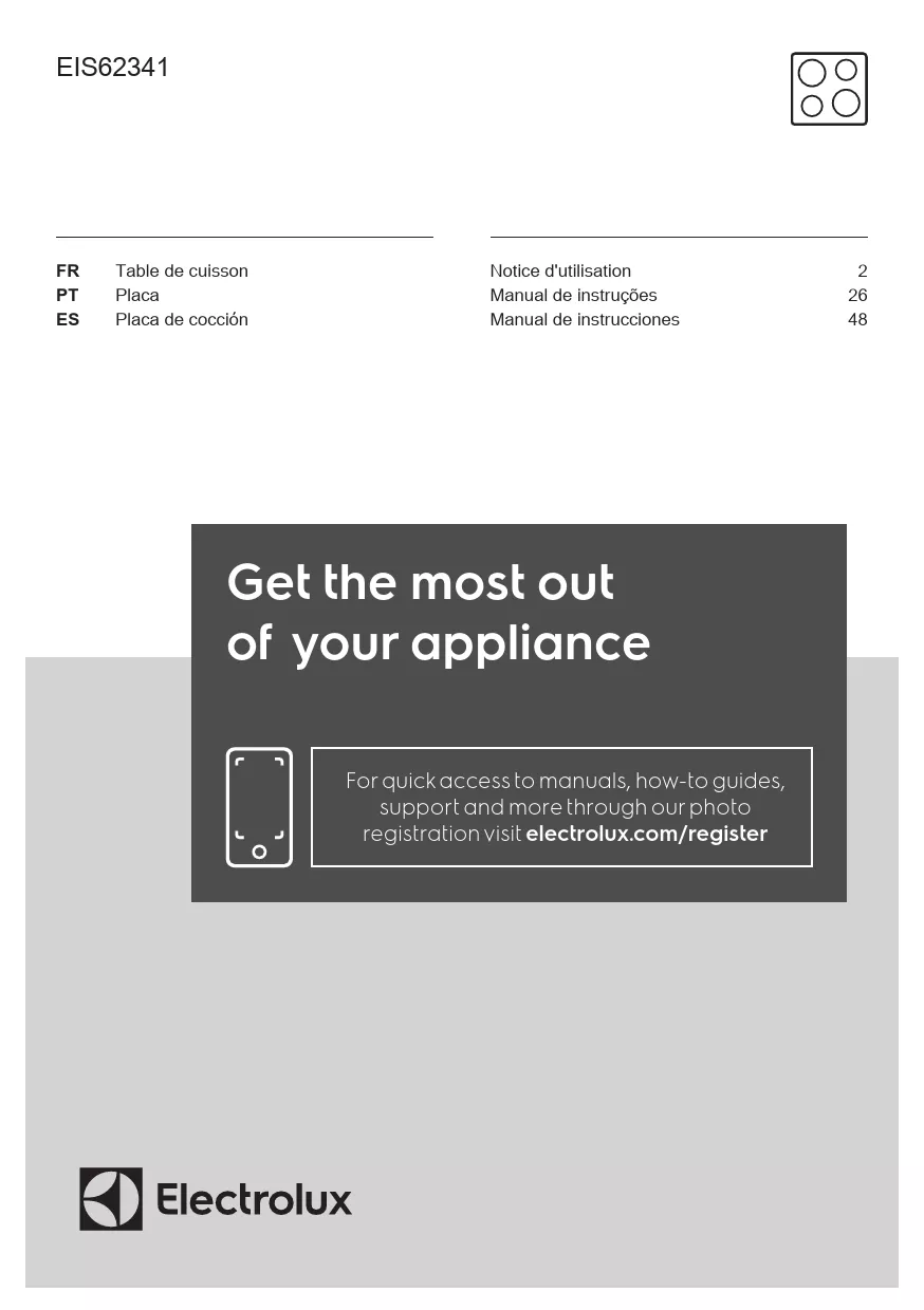 Mode d'emploi ELECTROLUX EIS62341