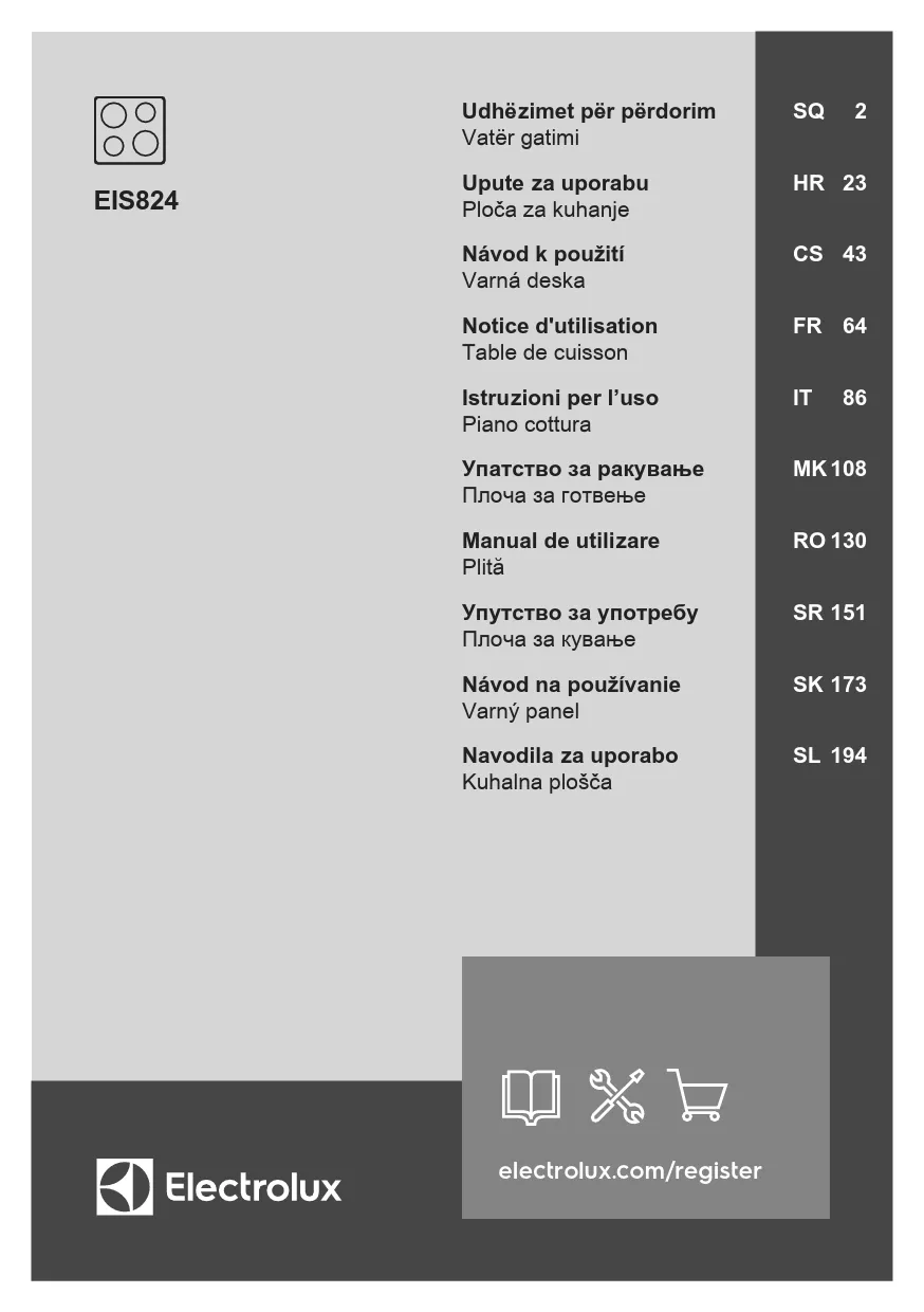 Mode d'emploi ELECTROLUX EIS824