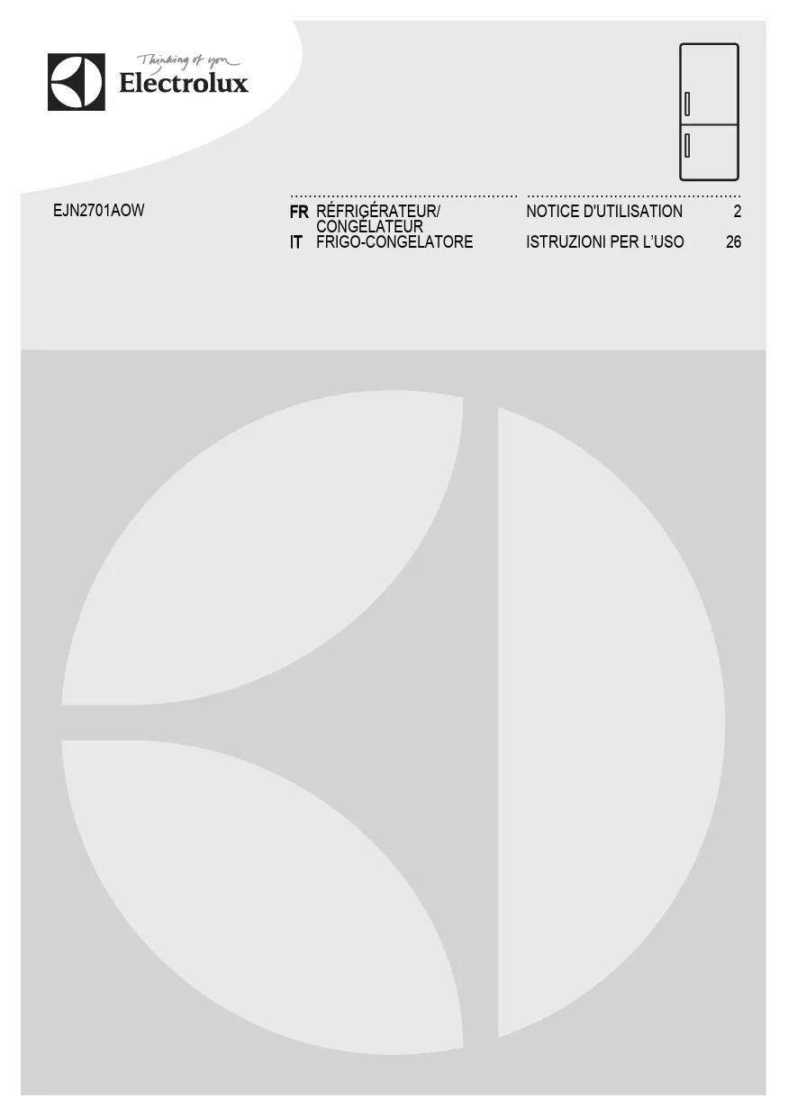 Mode d'emploi ELECTROLUX EJN2701AOW