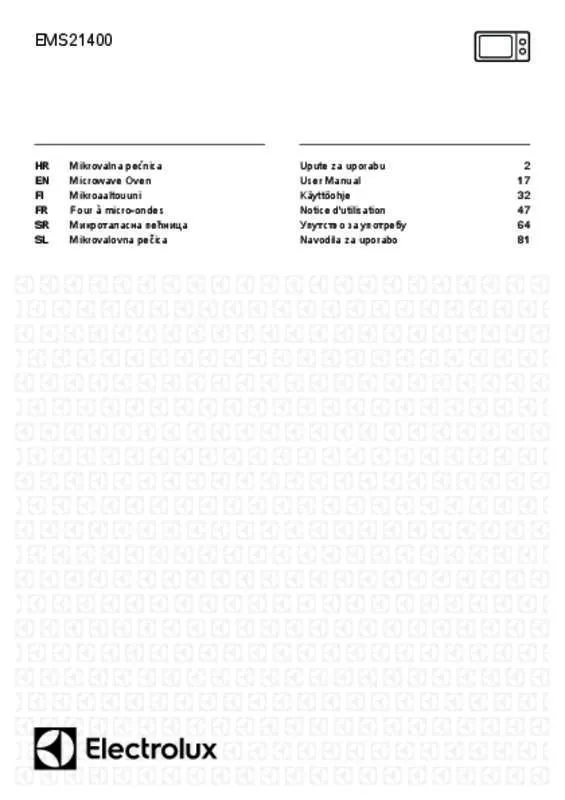 Mode d'emploi ELECTROLUX EMS21400W