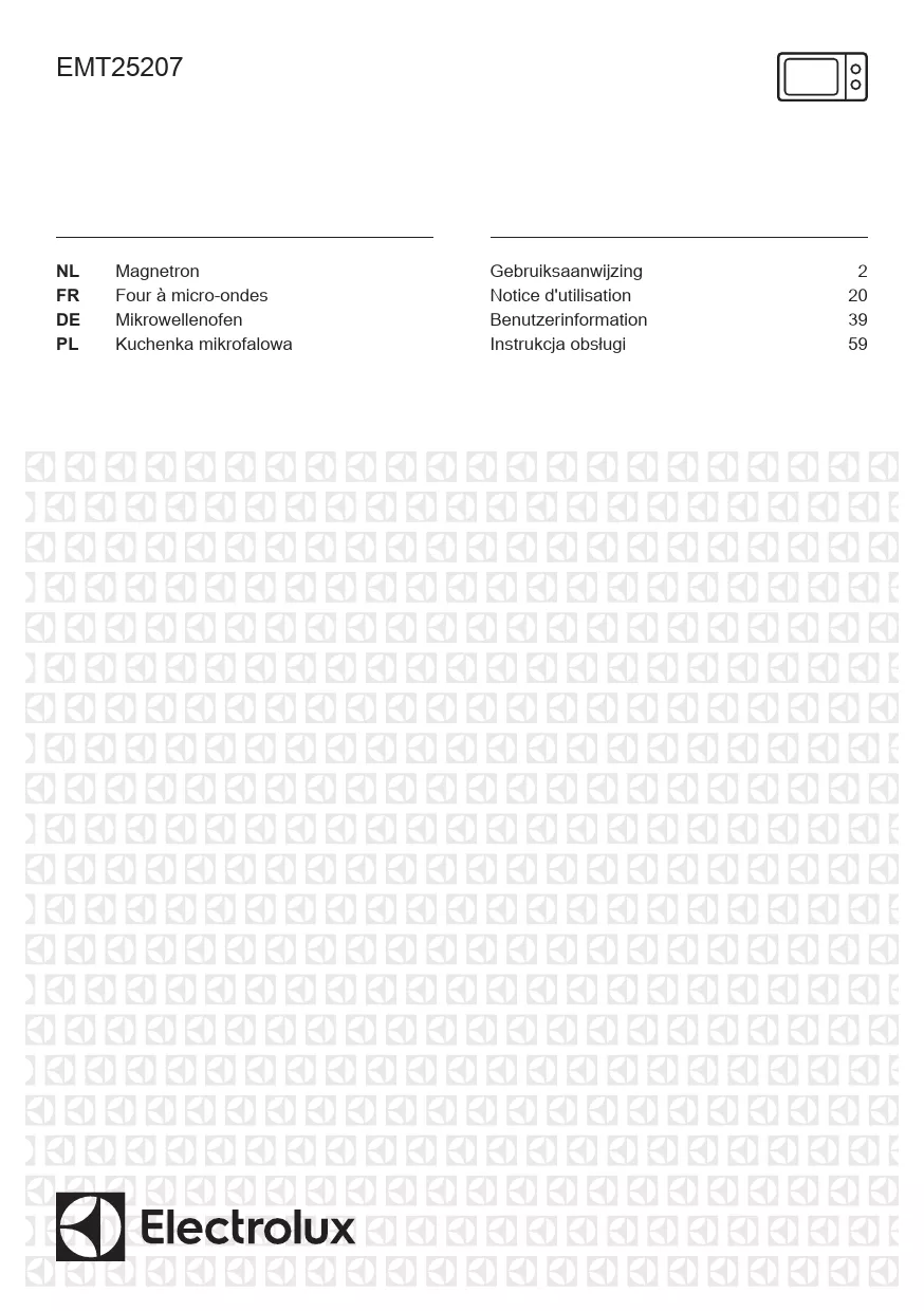 Mode d'emploi ELECTROLUX EMT25207OX