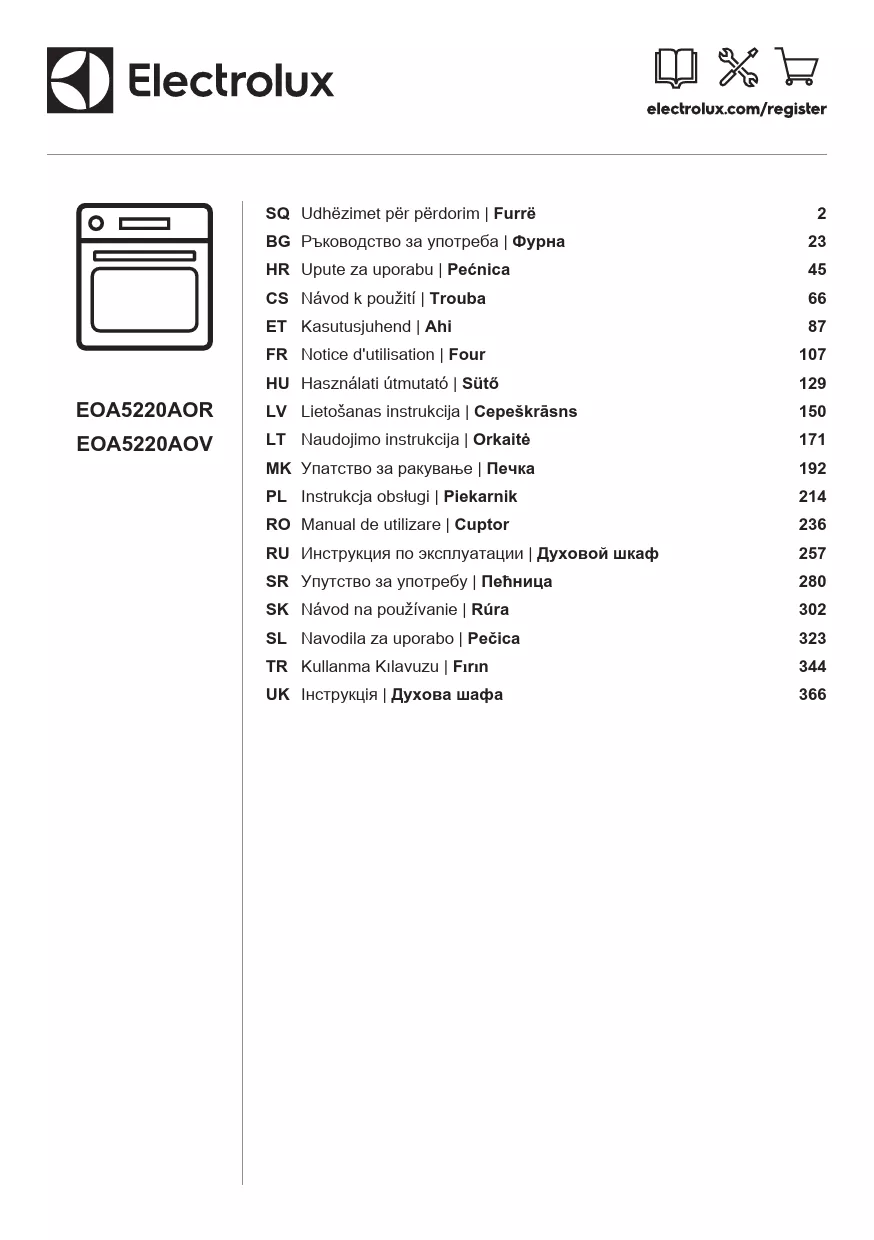 Mode d'emploi ELECTROLUX EOA5220AOR