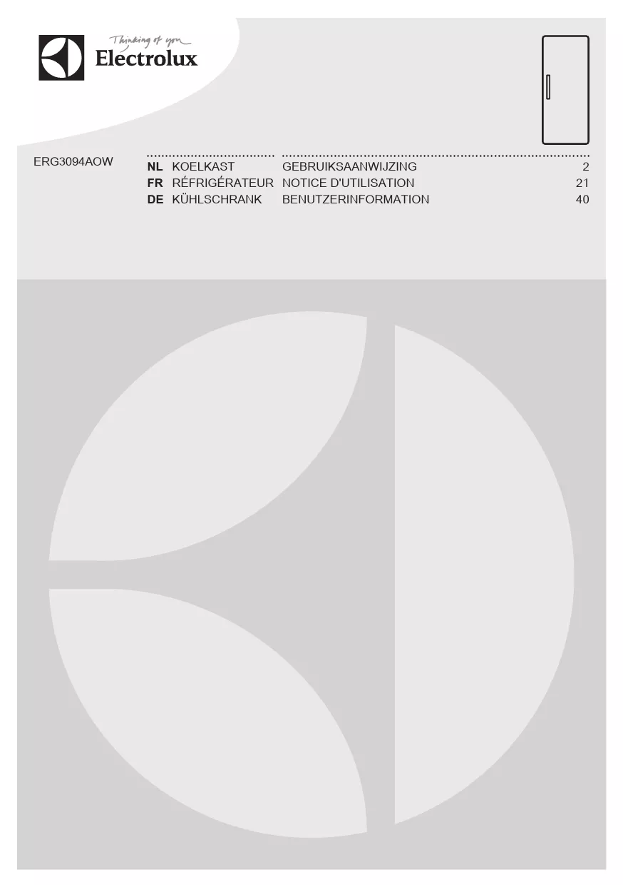 Mode d'emploi ELECTROLUX ERG3094AOW