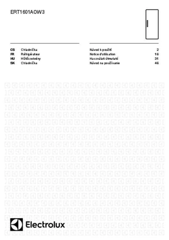 Mode d'emploi ELECTROLUX ERT1601AOW3