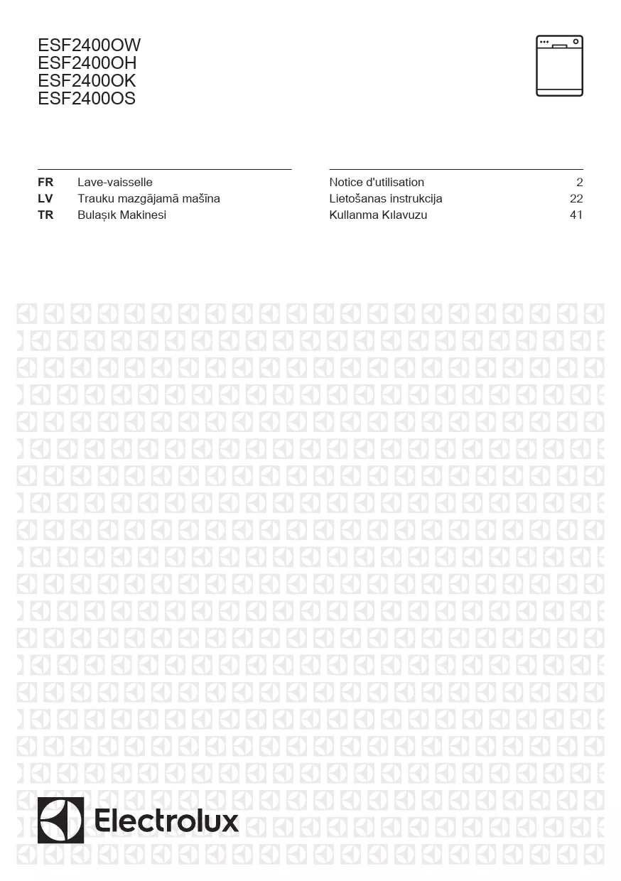 Mode d'emploi ELECTROLUX ESF2400OS
