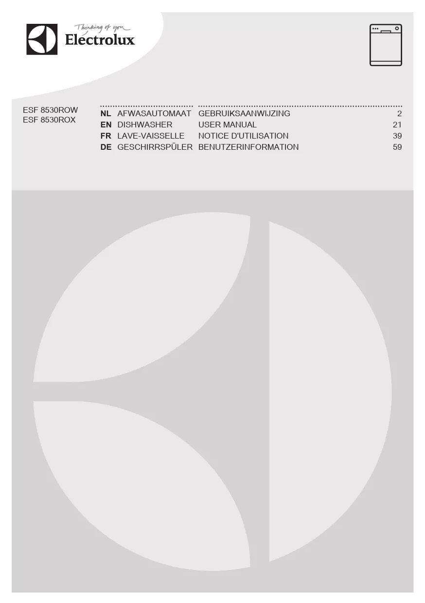 Mode d'emploi ELECTROLUX ESF8530ROX