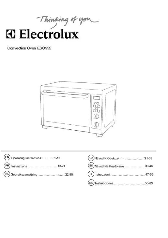 Mode d'emploi ELECTROLUX ESO 955