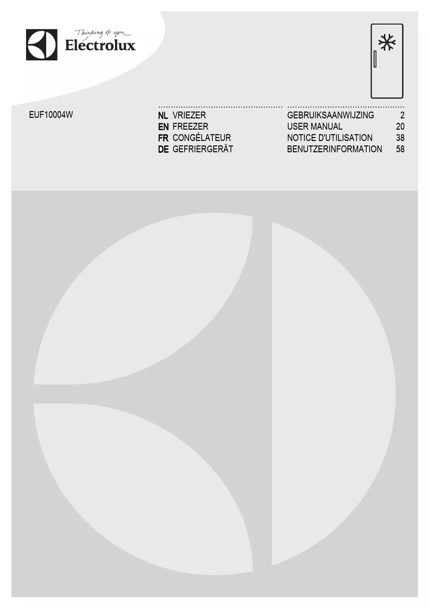 Mode d'emploi ELECTROLUX EUF10004W