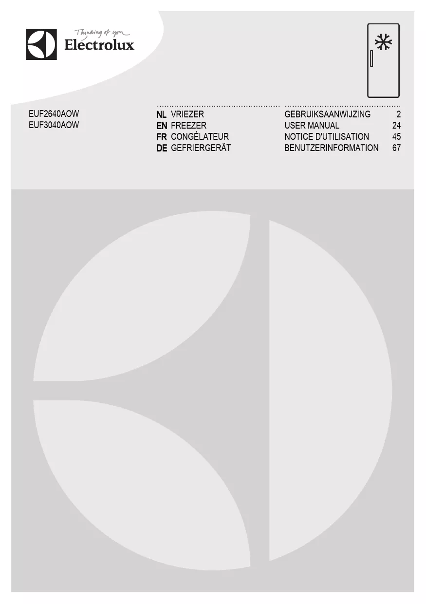 Mode d'emploi ELECTROLUX EUF3040AOW