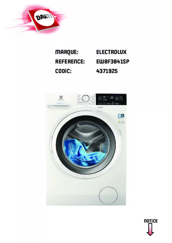 Mode d'emploi ELECTROLUX EW8F3841SP