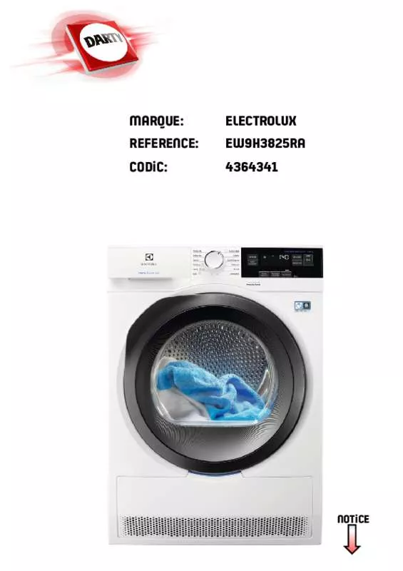 Mode d'emploi ELECTROLUX EW9H3825RA PERFECTCARE