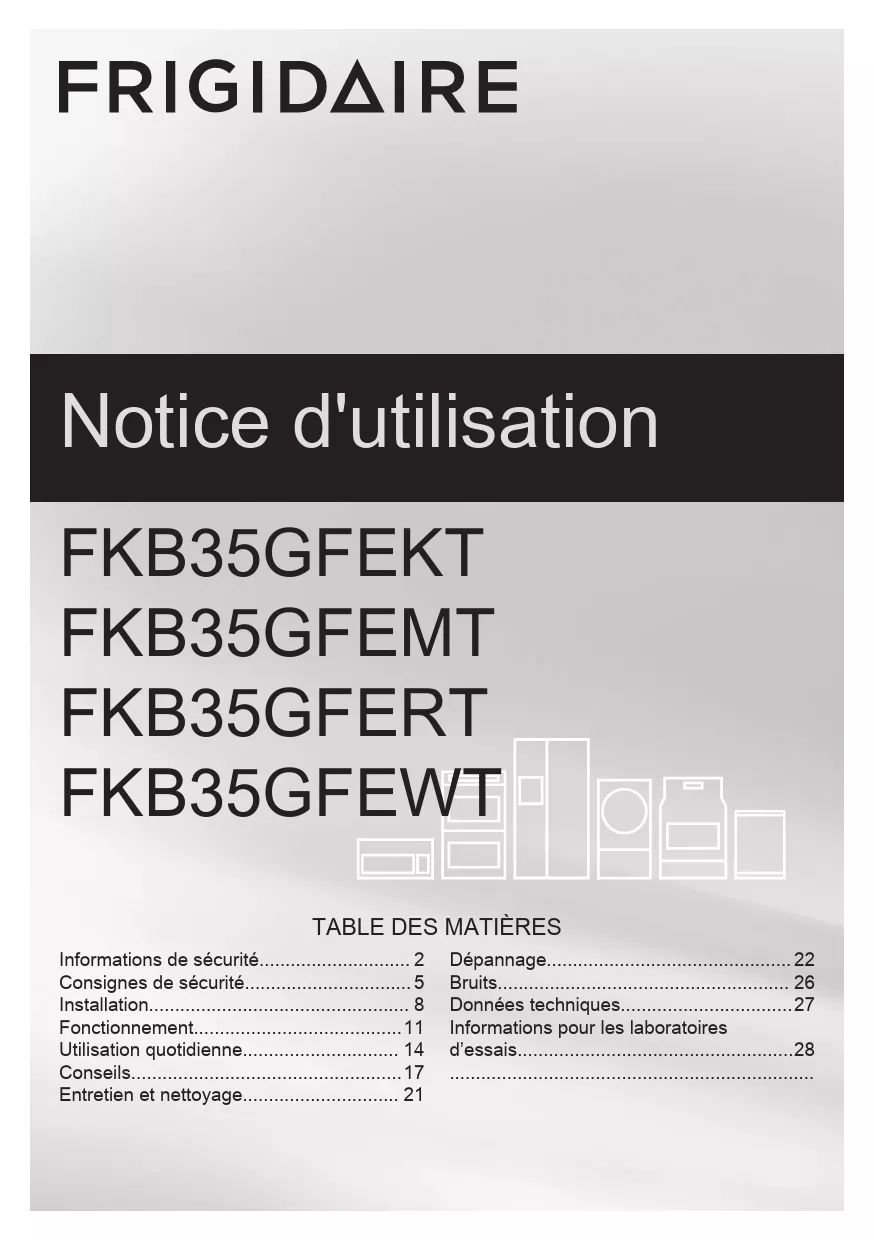 Mode d'emploi ELECTROLUX FKB35GFEMT