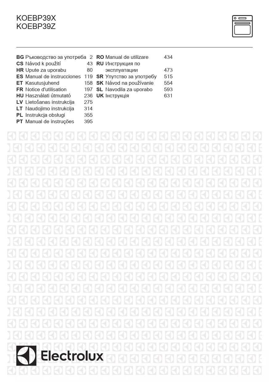 Mode d'emploi ELECTROLUX KOEBP39X