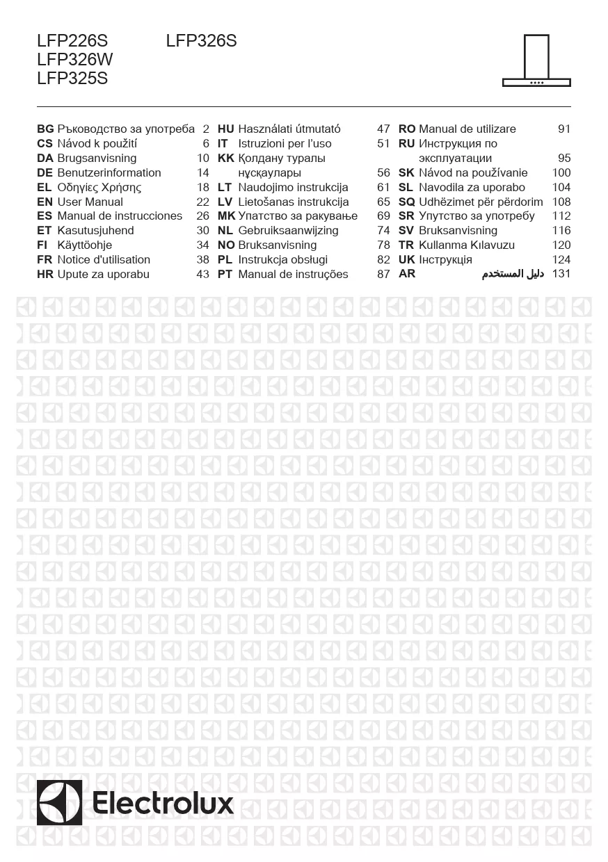 Mode d'emploi ELECTROLUX LFP326S