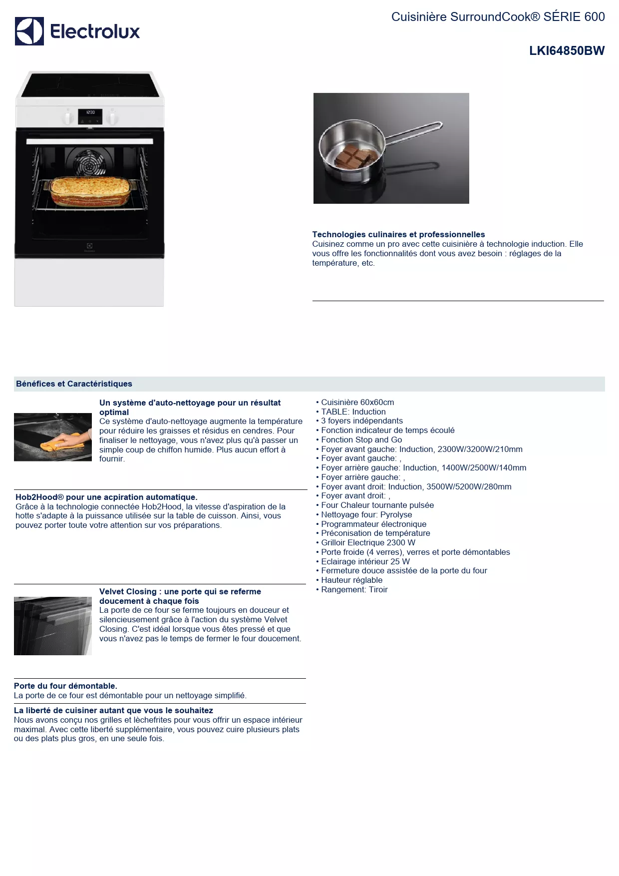 Mode d'emploi ELECTROLUX LKI64850BW