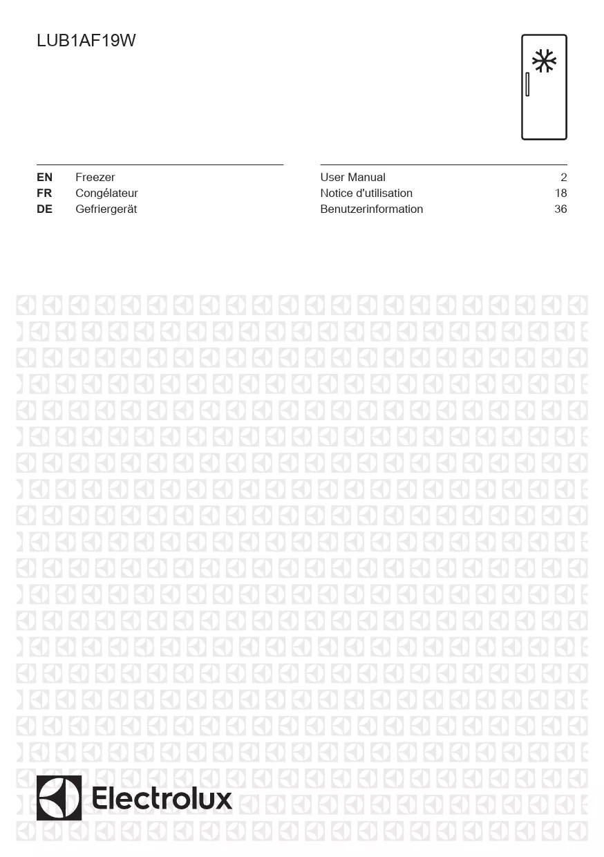 Mode d'emploi ELECTROLUX LUB1AF19W