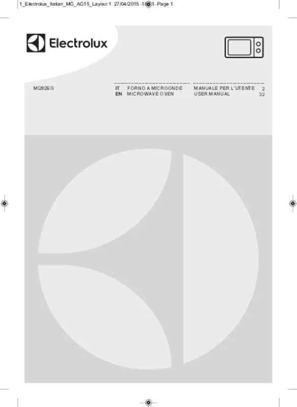 Mode d'emploi ELECTROLUX MQ926GNE