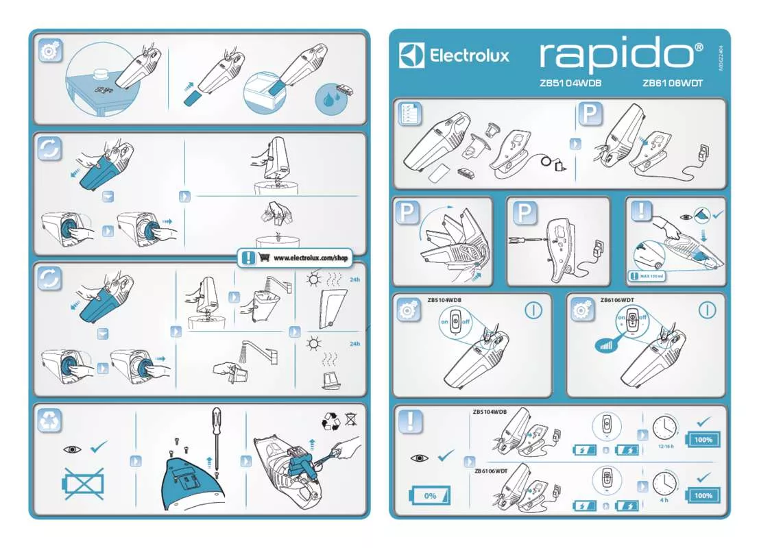 Mode d'emploi ELECTROLUX RAPIDO ZB5104WDB