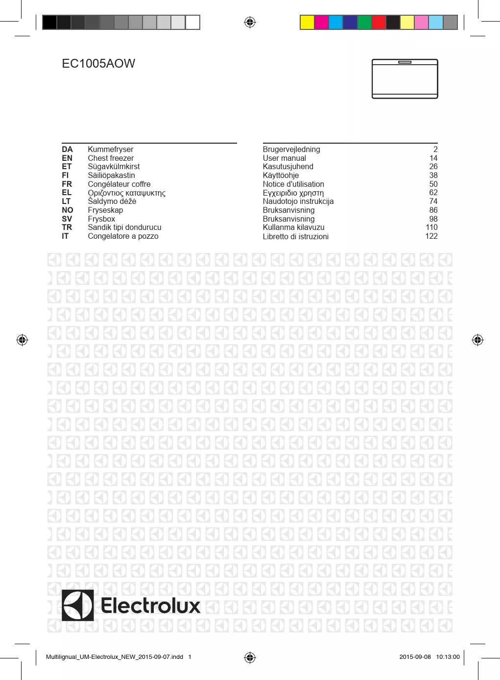 Mode d'emploi ELECTROLUX RJN2300AOR