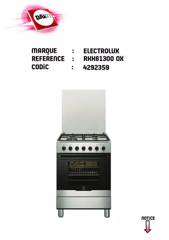 Mode d'emploi ELECTROLUX RKK61300 OX