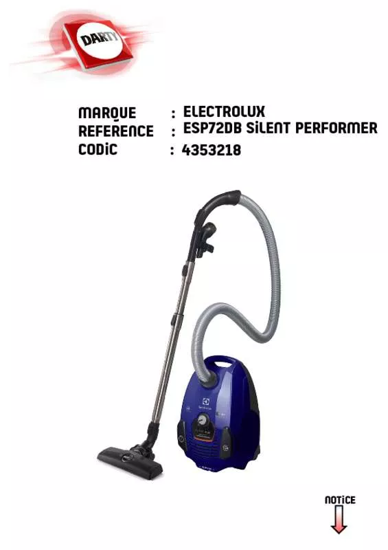 Mode d'emploi ELECTROLUX SILENT PERFORMER CYCLONIC ZSPCPKAUTO