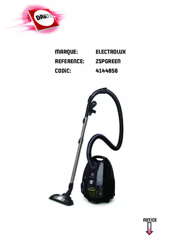 Mode d'emploi ELECTROLUX SILENT PERFORMER ESP72RR4A