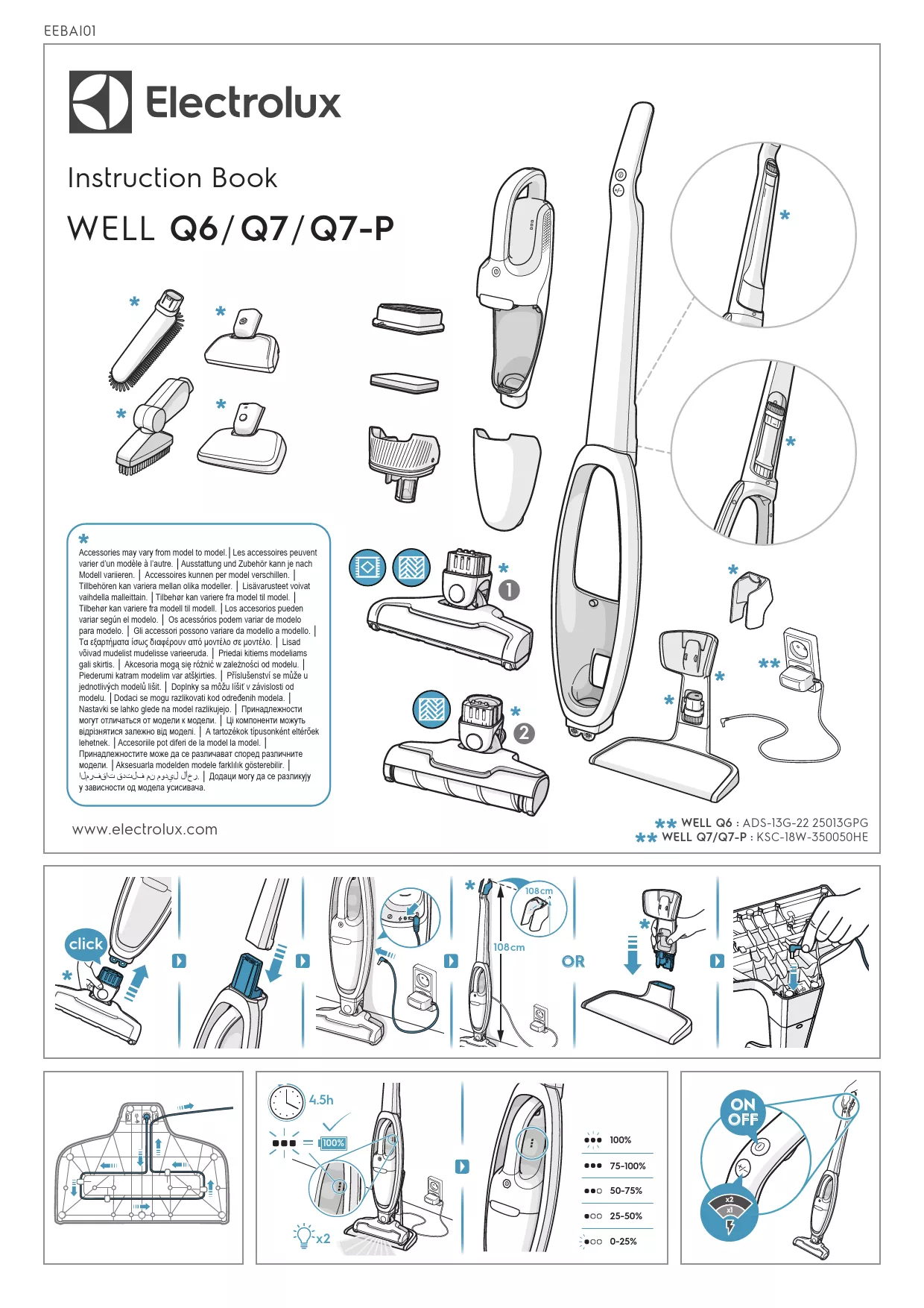 Mode d'emploi ELECTROLUX WQ61-ANIMA