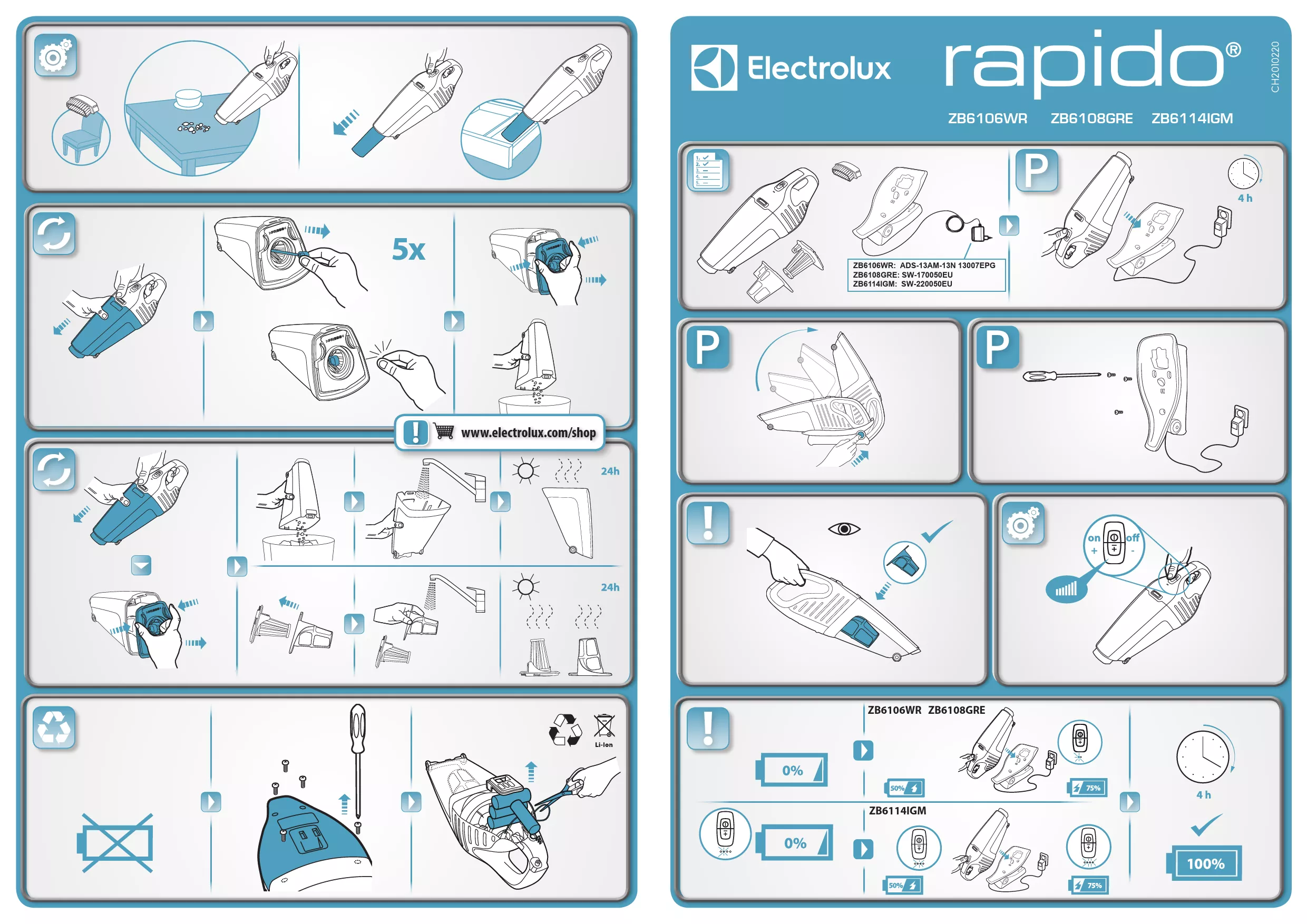 Mode d'emploi ELECTROLUX ZB6108GRE