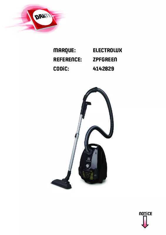 Mode d'emploi ELECTROLUX ZSPGREEN